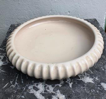 Hjorth hvidt rillet fad